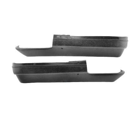 Redline Restomotive® 1967 Ford Mustang Deluxe / Shelby Black Bucket Seat Lower Side Plastic Shields