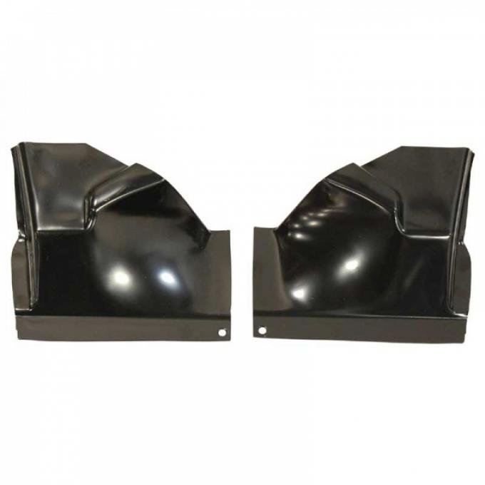 Redline Restomotive® GM A-Body 64-67 Package Shelf Support Brackets (RH & LH, Weld to Under Seat Pan) LG-00-1335-A