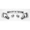 Redline Restomotive® Chevy 57 (Incl.center, 2 Ends, 2 Guards) Ft. Bumper Set - 5pcs LG-00-1458