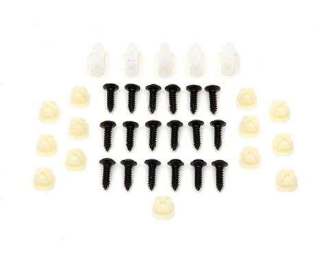 Redline Restomotive® 1980-1981 Malibu / El Camino Headlight Bezel & Grille Header Panel Hardware Kit