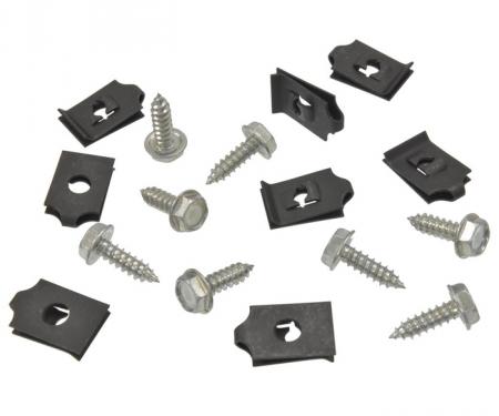 Redline Restomotive® 1968-1982 Chevrolet Corvette Body Mount Access Cover Screw with U-Nut Set