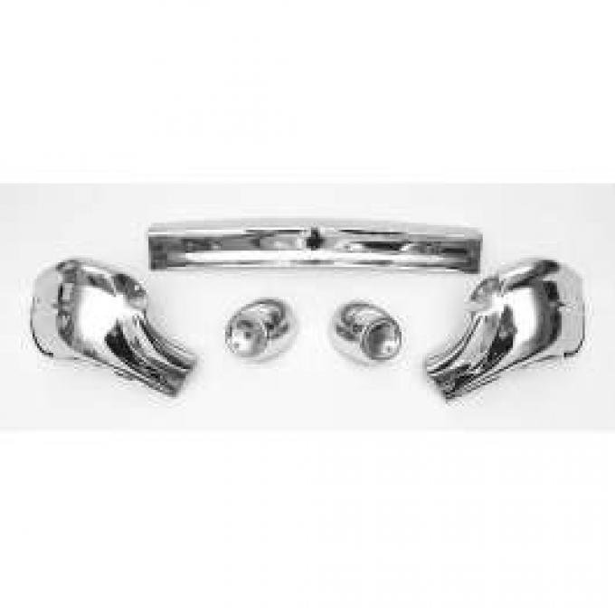 Redline Restomotive® Chevy 57 (Incl.center, 2 Ends, 2 Guards) Ft. Bumper Set - 5pcs LG-00-1458
