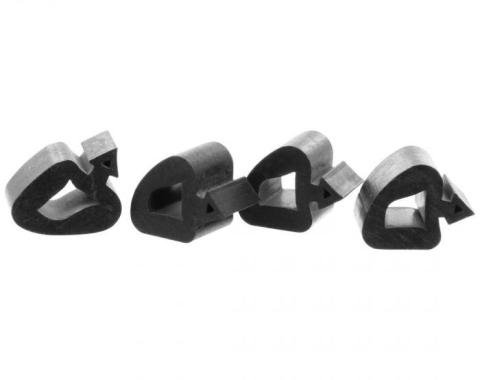 Redline Restomotive® 1967-1972 Chevy / GMC Pickup 4 Piece Hood Side Rubber Bumper Kit