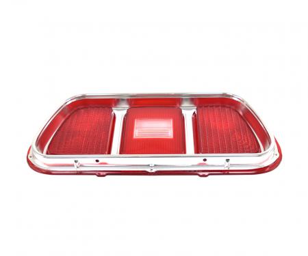 Redline Restomotive® 1971-1973 Ford Mustang Left or Right Tail Lamp Lens with Bezel