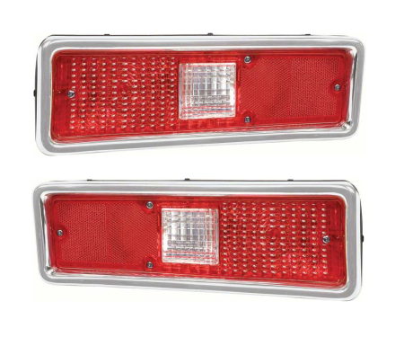 Redline Restomotive® 1971-1972 Chevrolet Nova (1971 Late) Left and Right Hand Tail Lamp Assembly
