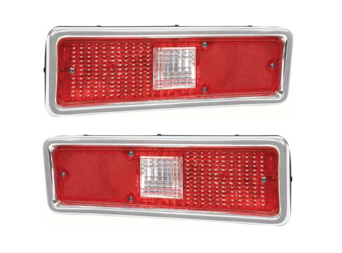 Redline Restomotive® 1971-1972 Chevrolet Nova (1971 Late) Left and Right Hand Tail Lamp Assembly