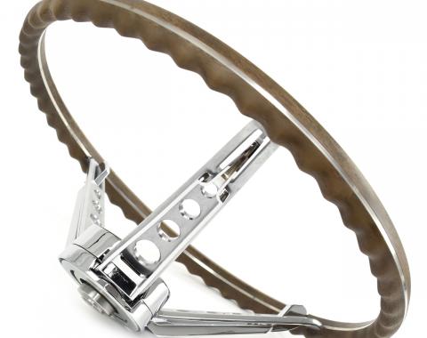 Redline Restomotive® Mustang 67 Deluxe, Woodgrain Steering Wheel Assy LG-10-718