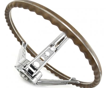 Redline Restomotive® Mustang 67 Deluxe, Woodgrain Steering Wheel Assy LG-10-718