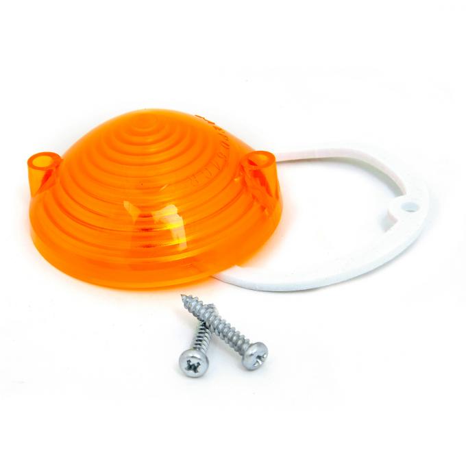 Redline Restomotive® Mustang 64-66 (Left or Right) Park Lamp Lens(amber) & Gasket LG-10-322