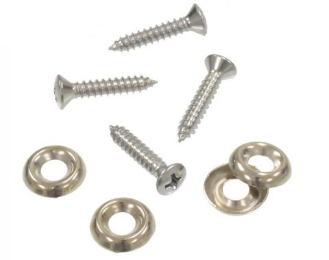 Redline Restomotive® 1956-1962 Chevrolet Corvette 4 Piece Carpet Trim Screws and Washer Set