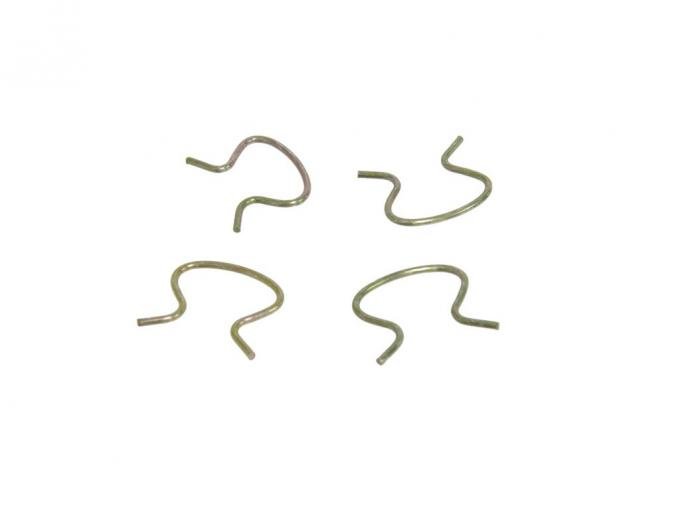 Redline Restomotive® 1956-1979 Chevrolet Corvette 4 Piece Window Crank / Door Lock Knob Retainer Clips Set