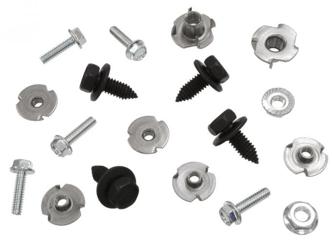 Redline Restomotive® 1969-1976 Chevrolet Corvette Fan Shroud & Extension Mount Kit with T-Nuts for Plastic Shrouds