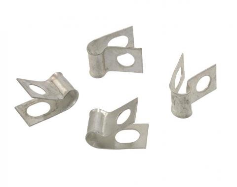 Redline Restomotive® 1963-1982 Chevrolet Corvette 4 Piece Rear Crossover Brake Line Clip Set