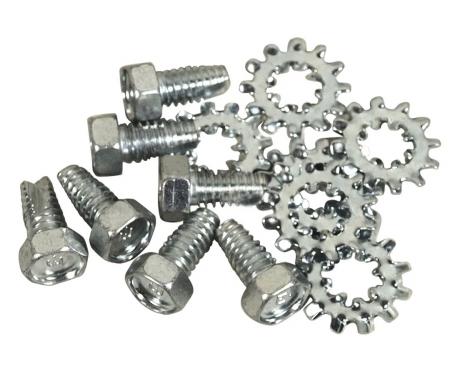 Redline Restomotive® 1963-1967 Chevrolet Corvette Radio Ground Strap Screw & Lock Washer Set