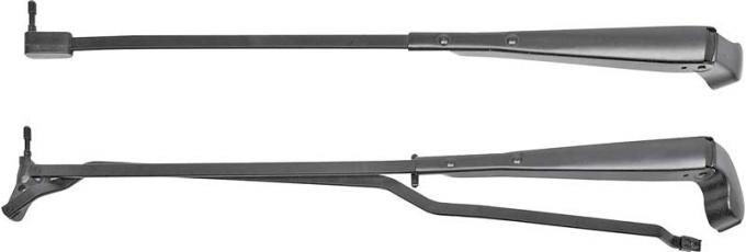 Redline Restomotive® Camaro/Firebird 70-81 (Hidden Arm Style) Black Wiper Arm - Pair (R+l) LG-00-1951-A