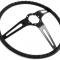 Redline Restomotive® Camaro 69/Chevelle, El Camino 69-72/Nova69-70/Monte Carlo 70-72/Impala 70/Chevy P/U 67-87 3-Spoke Comfort Grip Steering Wheel - Black Spokes LG-00-2492