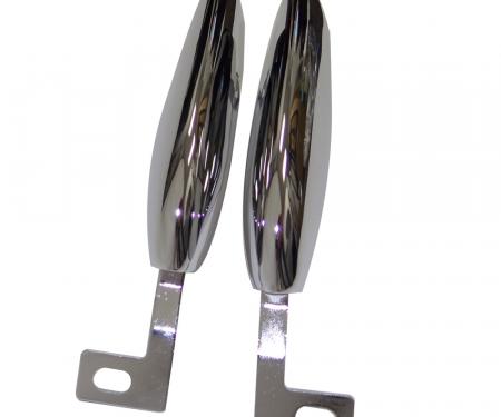 Redline Restomotive® Mustang 67-68 (From 5/8/67) w/o Pad Hole Ft. Bumper Guard Chrome-1 Pair LG-10-257