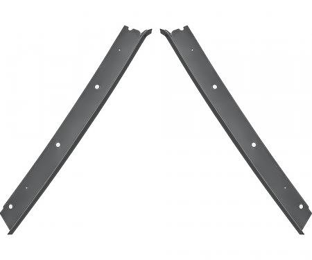Redline Restomotive® Camaro/Firebird 67-69 Coupe Ft. Pillar Drip Rail Supports - Pair (RH + LH) LG-00-1482-A