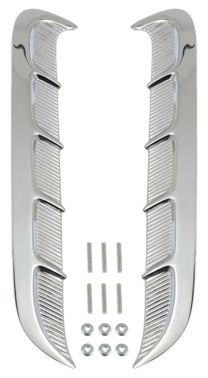 Redline Restomotive® Mustang 64-65 (Knife Style) Quarter Panel Ornament - 1 Pair LG-10-111