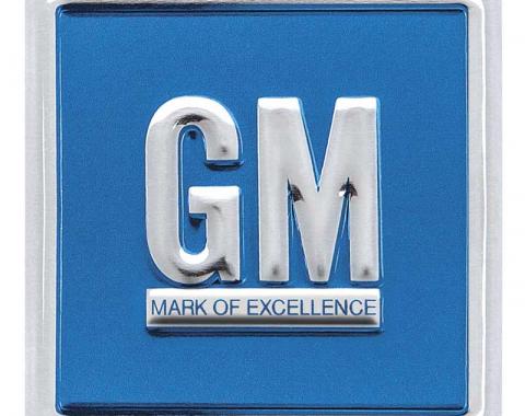 OER 1967-1974 "GM Mark Of Excellence" Door Deflector Decal, Embossed, Blue, Each PD8001