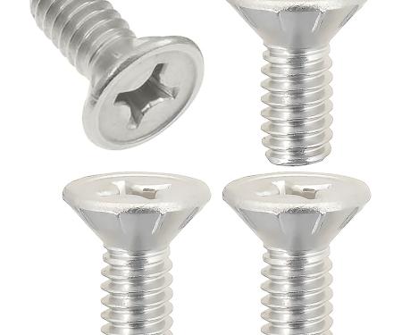 Redline Restomotive® 1947-1991 Chevrolet / GMC Truck / Chrysler Car 4 Piece Stainless Steel Door Lock Striker or Door Latch Screws