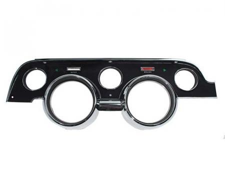 Redline Restomotive® Mustang 67 Std Instrument Bezel - Black LG-10-148