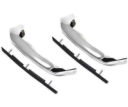 Redline Restomotive® Chevelle/El Camino 71-72 (W/Cushions) Ft. Bumper Guard - 1 Pair LG-00-1147