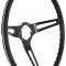 Redline Restomotive® Camaro 69/Chevelle, El Camino 69-72/Nova69-70/Monte Carlo 70-72/Impala 70/Chevy P/U 67-87 3-Spoke Comfort Grip Steering Wheel - Black Spokes LG-00-2492