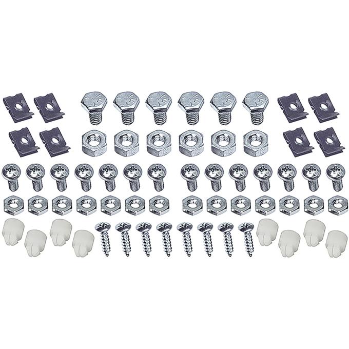 Redline Restomotive® 1967-1968 Chevrolet Camaro Standard / RS 66 Piece Front Grill Hardware Installation Kit