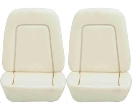 Redline Restomotive® 1969 Chevrolet Camaro Bucket Seat Foam for Deluxe Interior 2 Piece Set