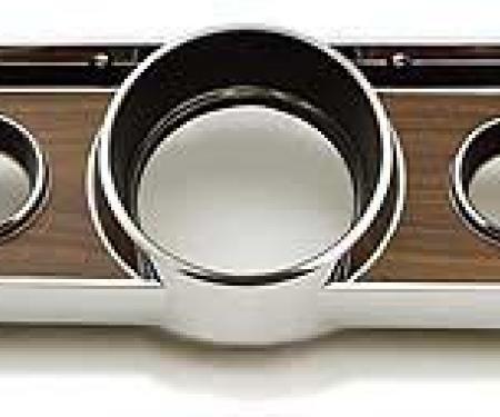 Redline Restomotive® Mustang 65-66 Pony (W/Gauge) Instrument Bezel - Woodgrain LG-10-095