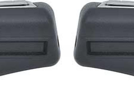 Redline Restomotive® Chevelle, pt.A-Body 68-69 Cp, Nova 69 RR. Arm Rest Kit - Pair (Black, w/Trim, Pad & Ash Tray) LG-00-1979-A