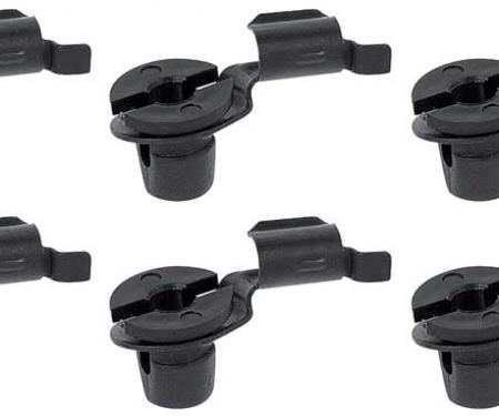 Redline Restomotive® 1967-1973 Mustang / Cougar and 1968-1977 Bronco 6 Piece OE Style Door Latch Rod Retainer Set