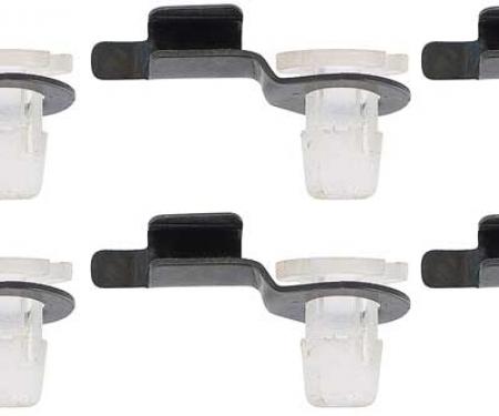 Redline Restomotive® 1964-1966 Mustang & 1966-1967 Bronco 6 Piece Door Latch Rod Retainer OE Style Metal Clip Set