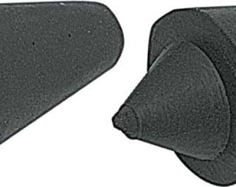 Redline Restomotive® 1969-1977 Camaro & 1973-1974 Nova / Ventura / Apollo / Omega 13/16" Tall Rear License Bracket Rubber Bumpers