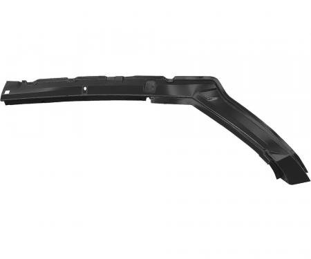 Redline Restomotive® 1968-1972 Chevy II / Nova 2 Door Coupe Outer Left Roof Structure Side Rail with Bottom Bracket (From A-Pillar to Rear Wheelhouse)
