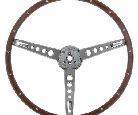 Redline Restomotive® Mustang 64-66 Deluxe, Woodgrain Steering Wheel Assy LG-10-357