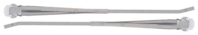 Redline Restomotive® f' 67-69 Coupe/Chevele 64-67/Nova 68-74 Wiper Arms Polished - 1 Pair (Arm Is Polished & Base Is Chromed) LG-00-454