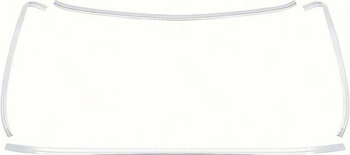 Redline Restomotive® 1975-1981 Camaro / Firebird 4 Piece Rear Window Chrome Molding Set