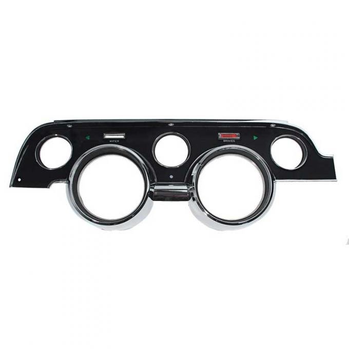 Redline Restomotive® Mustang 67 Std Instrument Bezel - Black LG-10-148