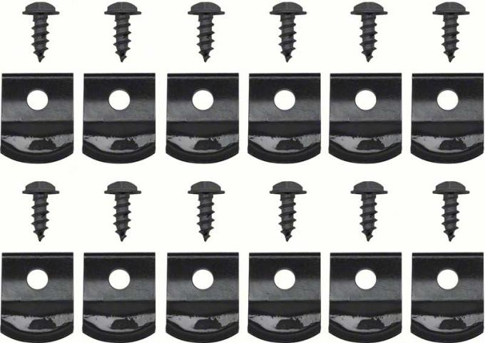 Redline Restomotive® 1962-1976 GM Car & Truck 24 Piece Rocker Molding Clip and Screw Set