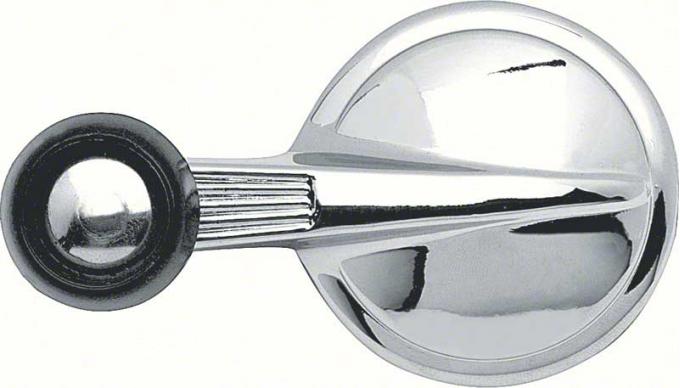 Redline Restomotive® Chevy 53-60 (Black Knob w/Chrome Insert, Incl. Washer) Vent Window Crank - 1 Pc LG-00-440