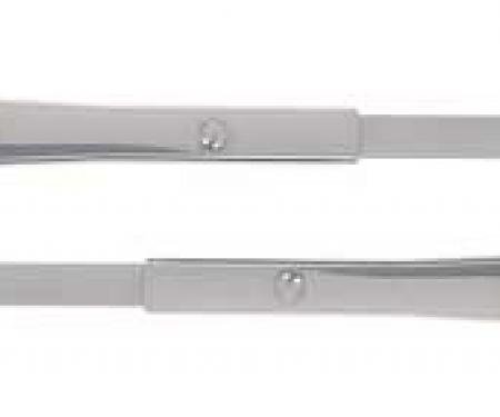 Redline Restomotive® f' 67-69 Coupe/Chevele 64-67/Nova 68-74 Wiper Arms Polished - 1 Pair (Arm Is Polished & Base Is Chromed) LG-00-454