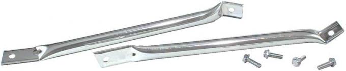 Redline Restomotive® Camaro/Firebird 67-69 Front Fender Brace - 1 Pair (Chrome) LG-00-1322-A