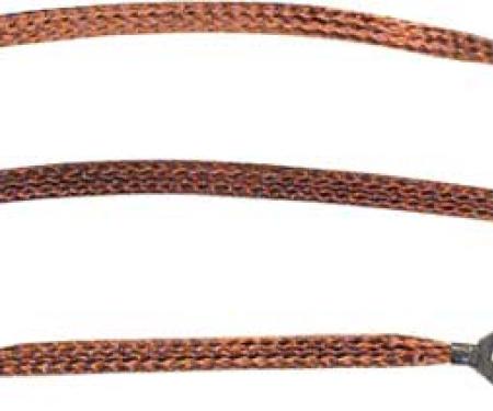 Redline Restomotive® Camaro 67-68, Firebird 67-69, Chevelle/El Camino 64-72, Monte Carlo 70-72 Braided Ground Strap Set - 3 Pcs LG-00-2494-A