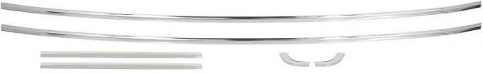 Redline Restomotive® Mustang 64-66 Ht (6 Pcs/Set, w/19 Clips) RR. Window Moulding Set LG-10-273