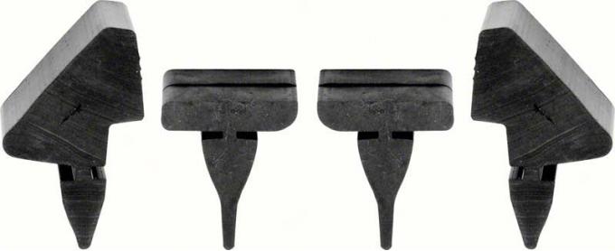 Redline Restomotive® 1967-1968 Pontiac Firebird 4 Piece Rubber Hood Stopper Set