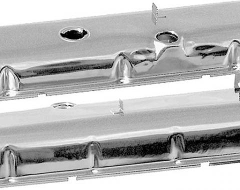 Redline Restomotive® Chevelle 65-72 Big Block Valve Chrome Cover - Pair, w/Drippers LG-00-2296-A