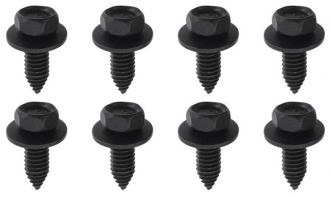 Redline Restomotive® 1967-1972 Chevy / GMC Truck 8 Piece Black Phosphate Bench Seat Bolt Set