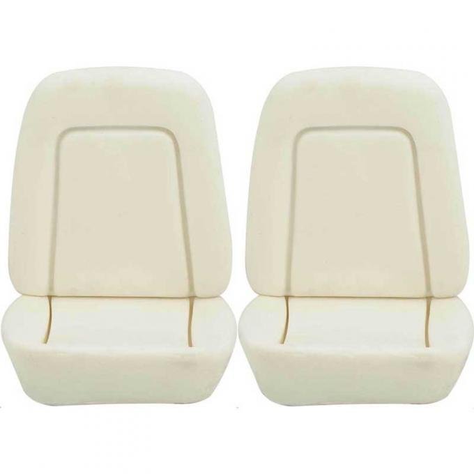 Redline Restomotive® 1969 Chevrolet Camaro Bucket Seat Foam for Deluxe Interior 2 Piece Set